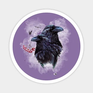 Watercolor Ravens: Made for Wingspan Game Players! Magnet